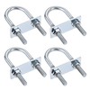 sourcing map Round U-Bolts 4 Sets 1.22"(31mm) Inner Width 90mm