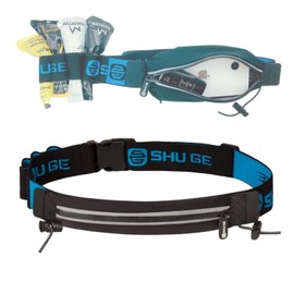 REMDY Running Pouch, Bibs Belt, Marathon, Triathlon, Trelan, Tournament, Non-Shaking, Gel Storage, Bibs with Strap, Black