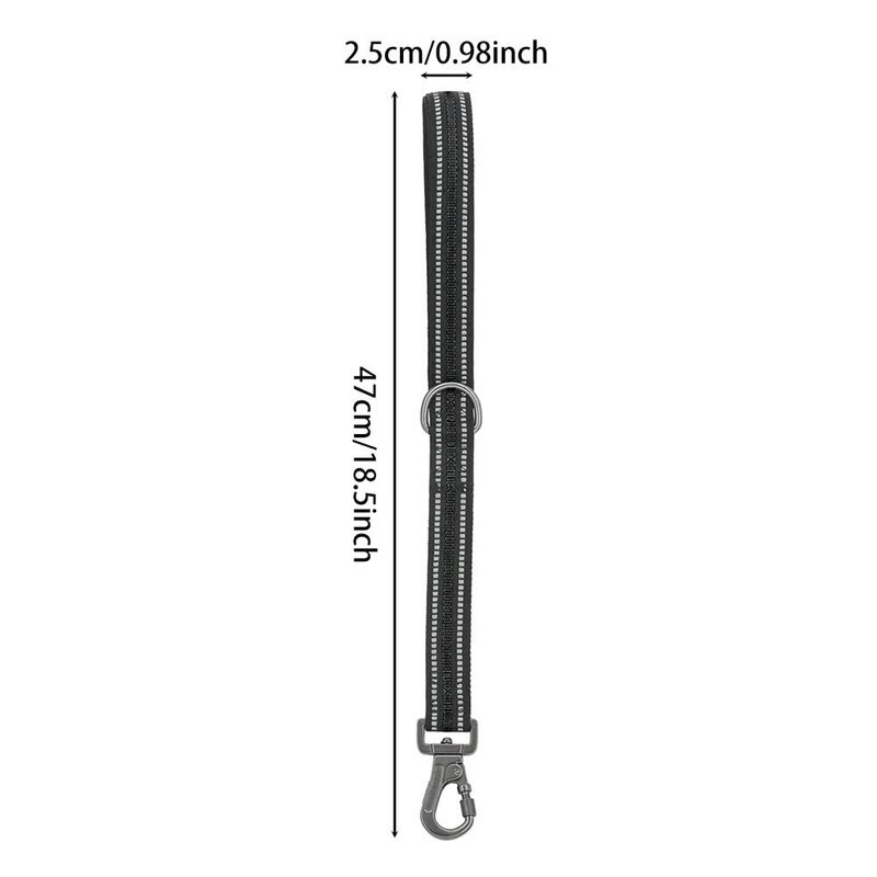 Short Dog Leash,18.5''Reflective Nylon Dog Leash with Handle for Large
