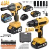 20V 3 in 1 Cordless Drill Impact Wrench Set Brushless