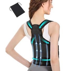 Gerader RüCken Geradehalter - Haltungstrainer RüCken Herren Damen - Back Straightener für Linderung Rückenschmerzen, Atmungsaktive Haltung Back Posture Corrector,Verstellbare Korrektur Gurt,Schwarz