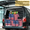 QOUBAI 3Pack Insulated Reusable Grocery Bags American flag Collapsible Food