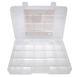 The Beadsmith Keeper Box - Medium Size - 10-3/4 x 7-1/2 inches, Storage Organizer with 20 compartments, Art Supply Organizers for Craft, Jewelry, Nail Art and More