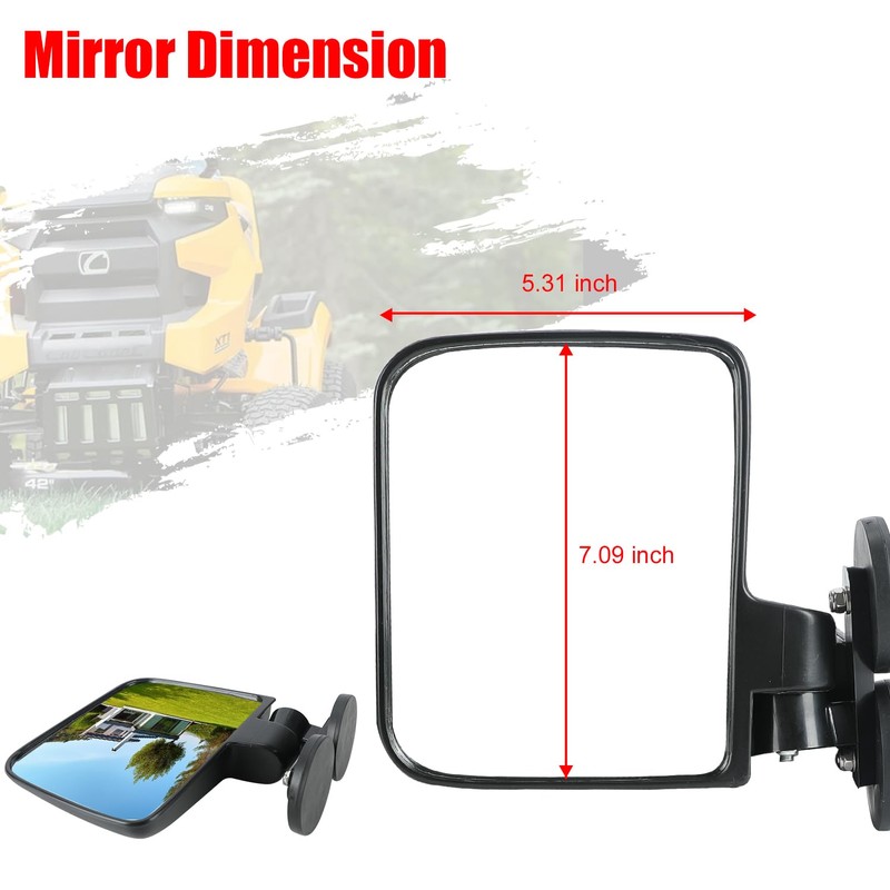 SUNPIE Side Mirror for Tractor Wide View Magnetic Mirrors Compatible