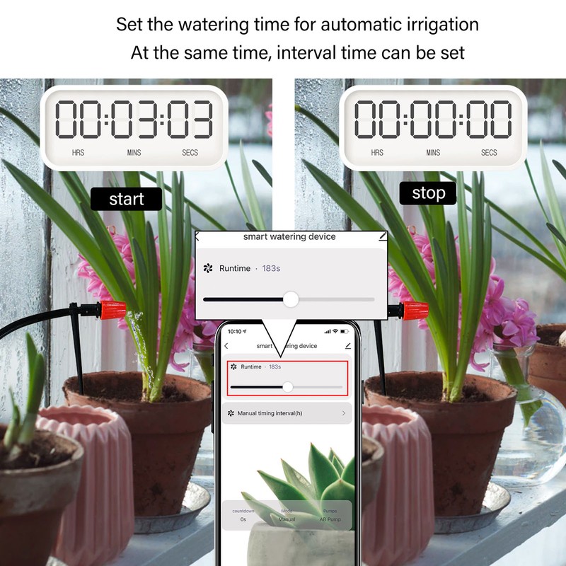 Automatic Drip Irrigation Kit Smart APP WiFi Programmable Timing Irrigaition