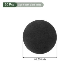 YOKIVE 20 Pcs Golf Foam Ball, Sports EVA Sponge Balls Exercise Flight Swing Practicing for Indoor Golf Training(Black, 42-mm)