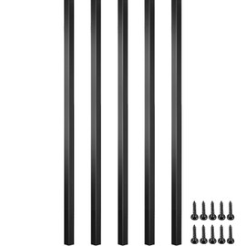 Deck Balusters, 32"x0.8" 101 PCS Aluminum Deck Railing, Aluminum Alloy Stair Deck Railing for Wood Composite Facemount Deck Railing