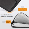 MoKo Protective Tablet Case with Retractable Handle, Black+grey
