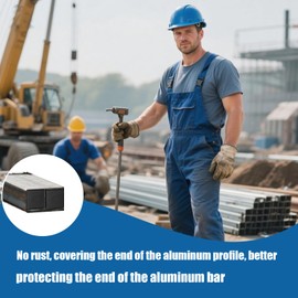 Aluminium Profile End Caps 30 x 30 mm Black - Pack of 40 Plastic Cover Caps for Aluminium Profiles 3030 EU Standard - Protective Caps Shockproof Non-Slip for Furniture, Shelves, Aquarium Frames