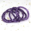 CHENYUE Natural Crystal Matt Amethyst Gemstone 6mm Round Beads Stretch