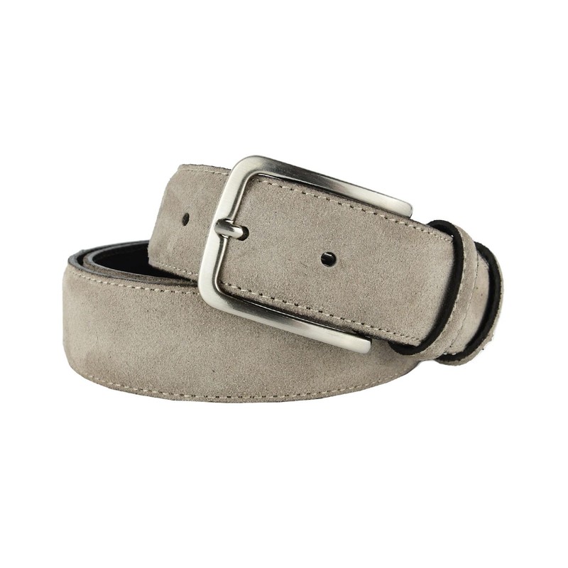 GRESEL Women's and Men's Suede Belt, Genuine Leather, Made in
