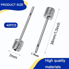 40 Pcs Football Pump Needles, Football Pump Adapter Needle With Side Holes, Ball Needle for Pumps Ball Inflator Needles, for Inflating SportsBall Volleyball, Handball and Basketball Etc
