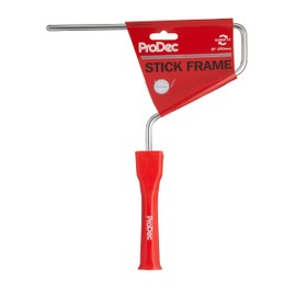 ProDec PRFR016 10 inch Stick System Trade Professional Paint Roller Frame for Padded Rollers with 8mm Chrome Plated Bar and Screw Fit Handle for Extension Poles