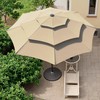 Benass 9ft Outdoor Patio Umbrella, 3 Tier Vented Table Umbrella