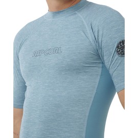 RIP CURL Men's Dawn Patrol Long Sleeve UPF 50 UV Sun Protection Rash Vest Top Storm Blue Size Medium
