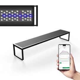MagTool Brite Series Auto Aquarium LED Light with App-Controlled RGB+W LEDs - Size: BRITE 45, 24W | for 17.7-23.6inch tank