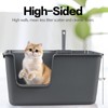 Taysisiter Large Open Top Cat Litter Pan with High Side,