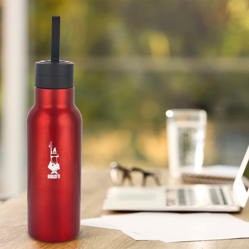 Bialetti - Stainless-steel Water Bottle 25oz: Double-Layered Vacuum Insulated, Keeps