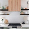 QEEIG Black Floating Shelves Bathroom Shelf Bedroom Kitchen Modern Small