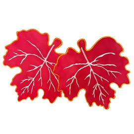 MULBESS - Juego de 4 manteles individuales de otoño para cosecha de Acción de Gracias, lavables y resistentes al calor, manteles individuales de otoño para decoraciones de otoño, 14 pulgadas