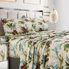 Tribeca Living Queen Bed Sheet Set, Soft Cotton Sateen Printed