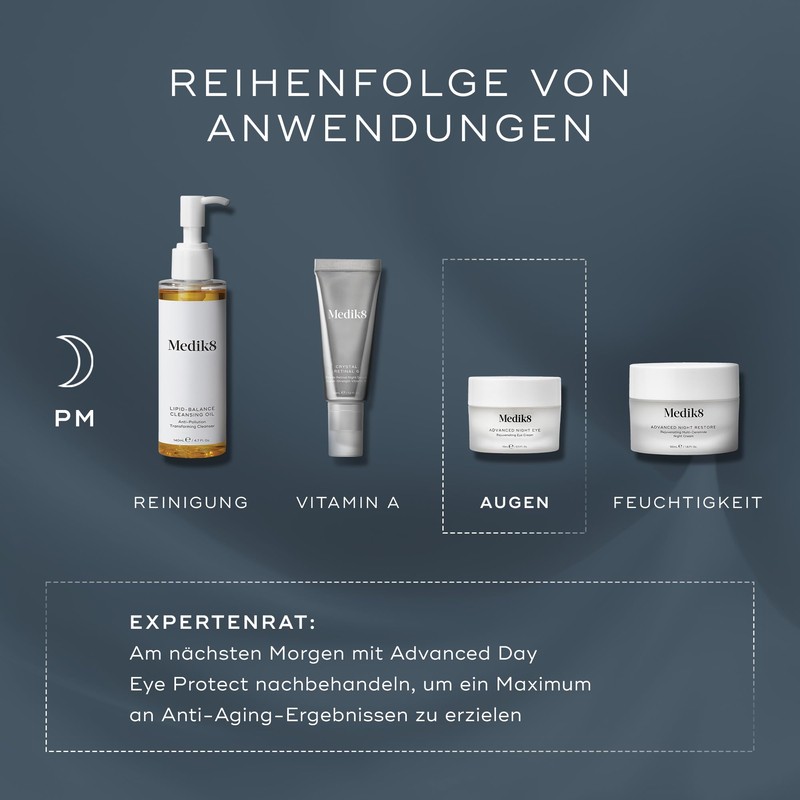 Medik8 Advanced Night Eye - Verjüngende Augencreme - Glättet feine