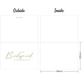 PartyGifts&beyond 6 Pcs Wedding Cards Bridesmaid Proposal Gift Cards 4 To My Bridesmaid Cards and 2 Maid of Honor Cards(BM-6Pcs)