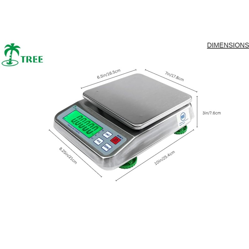 TREE MRW 15 WASHDOWN Scale, 15 LB X 0.0005 LB