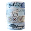 Washi Tapes Design Blau, 4 Rollen: Set