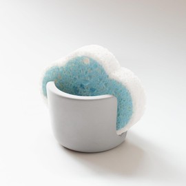 Slow Slog Diatomite Sponge Holder, Quick Dry Stone Sponge Holder for Kitchen Sink Organizer, Diatomaceous Earth Sponge Holder, Absorbent Sink Sponge Holder, Gray