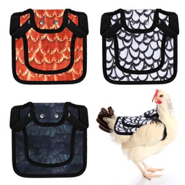 3 Pack Chicken Saddles for Hens, Chicken Saddles with Adjustable Elastic Shoulder Straps Chick Apron Back Protector for Small, Medium and Large Hen, Hens Care Accessories
