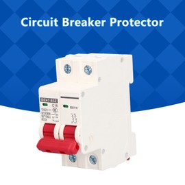 Mini Circuit Breaker, 2P 16A DC 1000V DC Isolator Solar PV System Insulator Overload Protection DIN Rail Installation for Solar Photovoltaic Systems DZ47-63Z