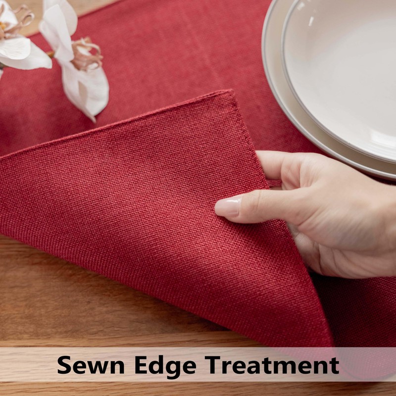 Demetex Christmas Placemats Set of 6 Linen Wipeable New Year