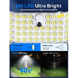 PIKOY PIKOY Solar Lights Outdoor Garden Lights, 246LED+2000LM+270 Solar Security Lights Outdoor Motion Sensor, 3 Modes Motion Sensor Lights Outdoor, 8-12h Use Outdoor Solar Lights,IP65 Solar Garden Lights