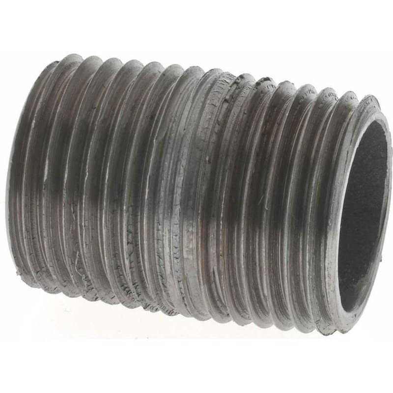 PlumberStop - 1/2 X 3-1/2 Black Nipple, Steel Pipe Pre-Cuts,