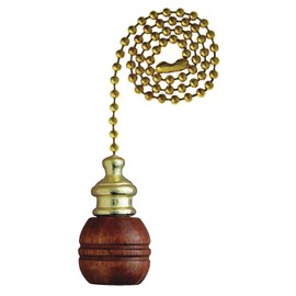 Westinghouse Lighting 7700700 Pull Chain Walnut & Brass Ball