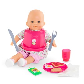 Corolle Large Feeding Set, 11 Pieces, for All 36-42 cm Baby Dolls, with Bag and Many Accessories, from 2 Years