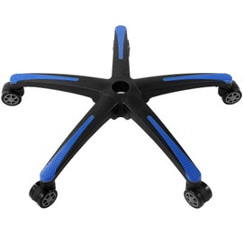 VEVOR Office Chair Base Replacement, 28", 2500 lbs Static Load, Heavy Duty Universal Computer Desk Chair Stool Base Part with 5 Casters and Reinforced Legs, Desk Chair Base Replacement, Black + Blue