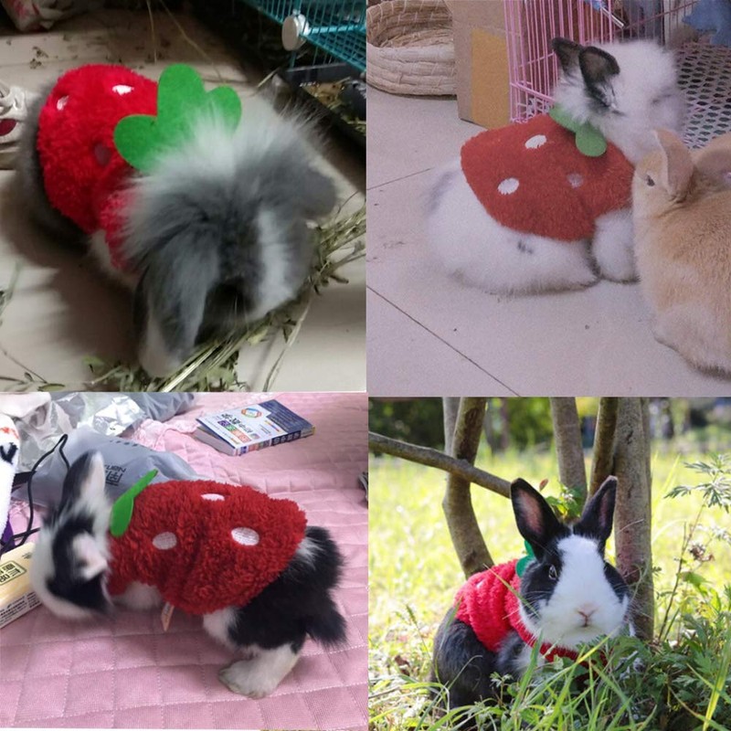 ANIAC Bunny Clothes for Rabbits Warm Kitten Vest Fleece XXXS
