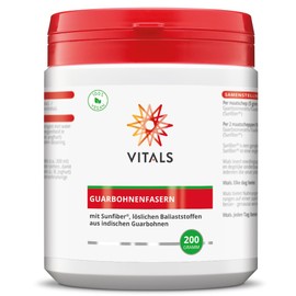 Vitals - Guar Bean Fibres 200g with Sunfiber, Soluble Fibre from Indian Guarbonen. 100% Vegan