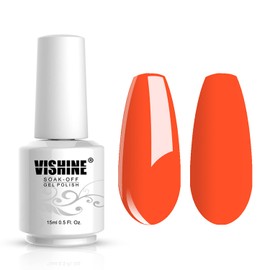 Vishine Gelpolish Lacquer Shiny Color Soak Off UV LED Gel Nail Polish Professional Manicure Hot Orange(1559)