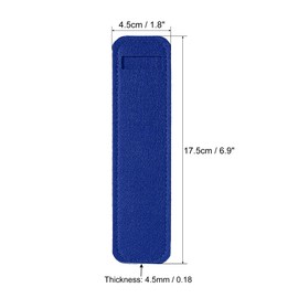 PATIKIL Felt Pen Case Pack of 12 Pen Case Ballpoint Pen Case Felt Pencil Bag Mini Protective Case Holder Blue, blue, simple