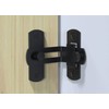 WAYDA Barn Door Lock, 90 Degree Right Stainless Steel Angle
