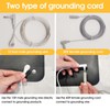 Copper Grounding Rod with 40ft Female Ground Cord, Portable Ground