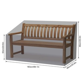 SanGlory Cover for 2 Seater Bench Waterproof Garden Bench Protective Cover Anti-UV Coating