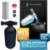 SparkPod Ultra Shower Filter- Shower Head Water Filter & Cartridge- 150 Stage Equivalent, Removes Up To 95% of Chlorine, Heavy Metals for Soft Hair and Skin (Midnight Black Matte)