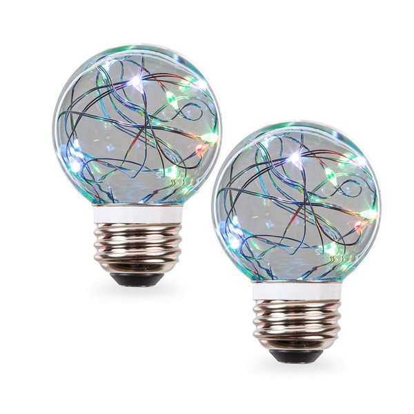 SleekLighting 0.5 watt LED Light Bulb - Fairy light G16 – General Purpose multi color LED Light Bulb – UL Approved – Uses half a Watt of Energy, 110 Volts, Instant On, Average Life 10,000 Hours