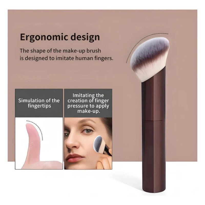 Set 7 Brochas Maquillaje Profesional Alto Nivel Color Marrón