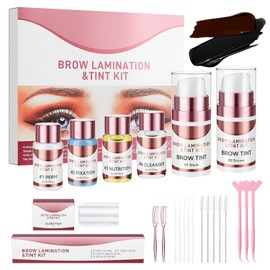 Kit de Levantamiento y Coloreado de Cejas Kit de Laminación de Cejas con Color Negro Elevación Rápida y Coloración Voluminosa con Herramientas Completas DIY Eyebrow Perm Use at Home & Salon Supplies (B)