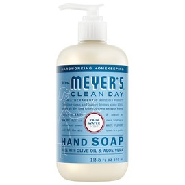 Mrs. Meyer’s Jabón de Manos Líquido Rain Water, 370 ml | Fórmula Suave con Ingredientes de Origen Vegetal | Aroma Refrescante y Natural | Ideal para Uso Diario | Libre de Parabenos y Crueldad Animal